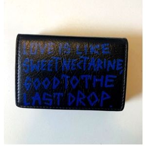 Balenciaga Black "grafitti" Wallet